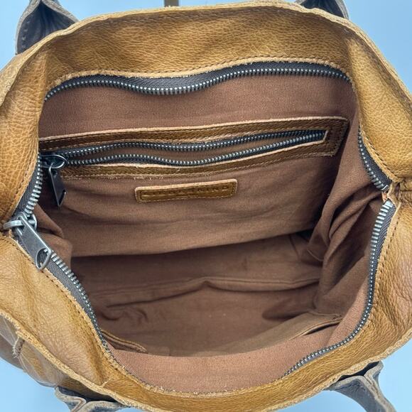 Liebeskind Berlin women's Tan Leather Cowhide Tote Bucket Bag Leather Handle - Picture 7 of 10